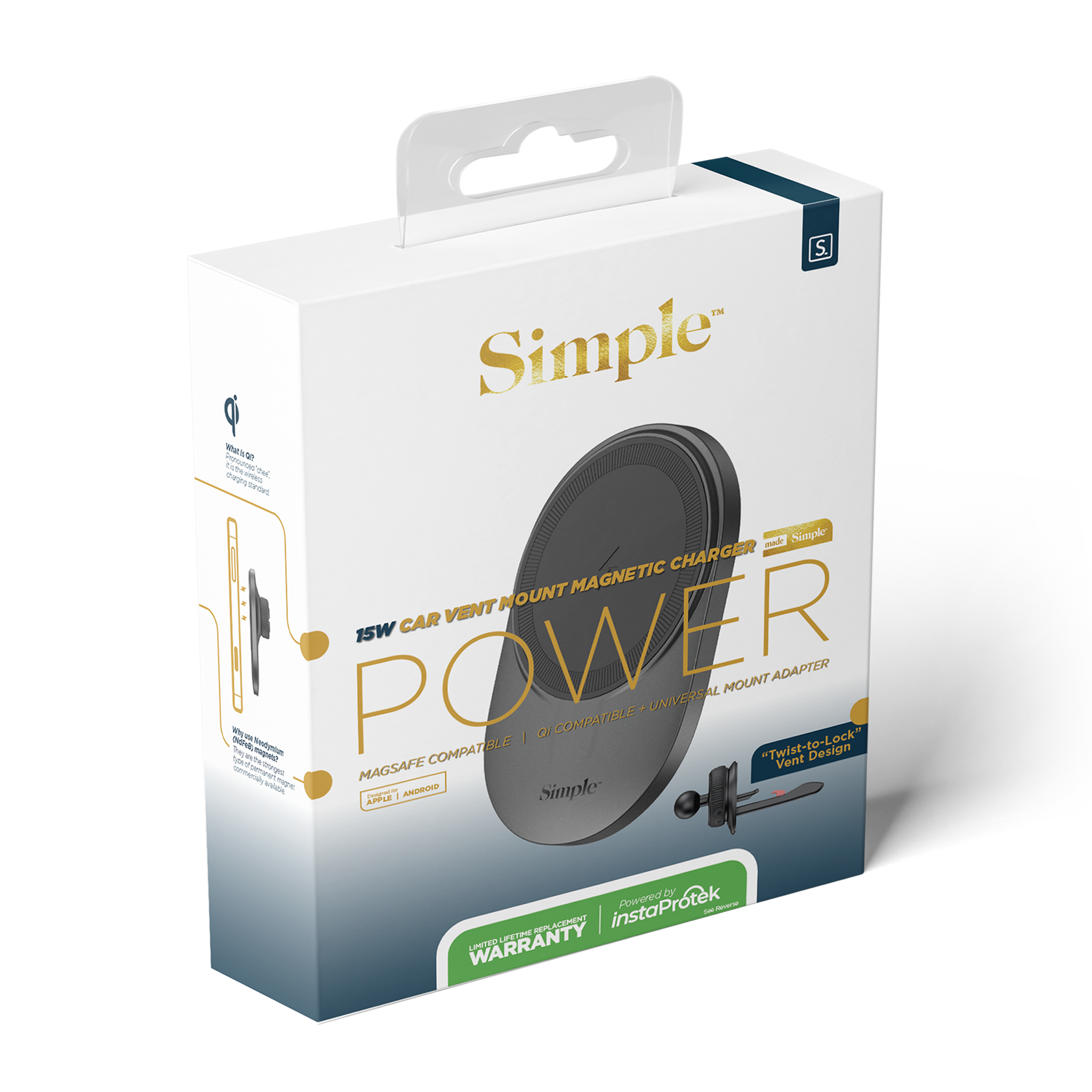 Magnetic Car Vent Charger – mysimpleus - Main Image