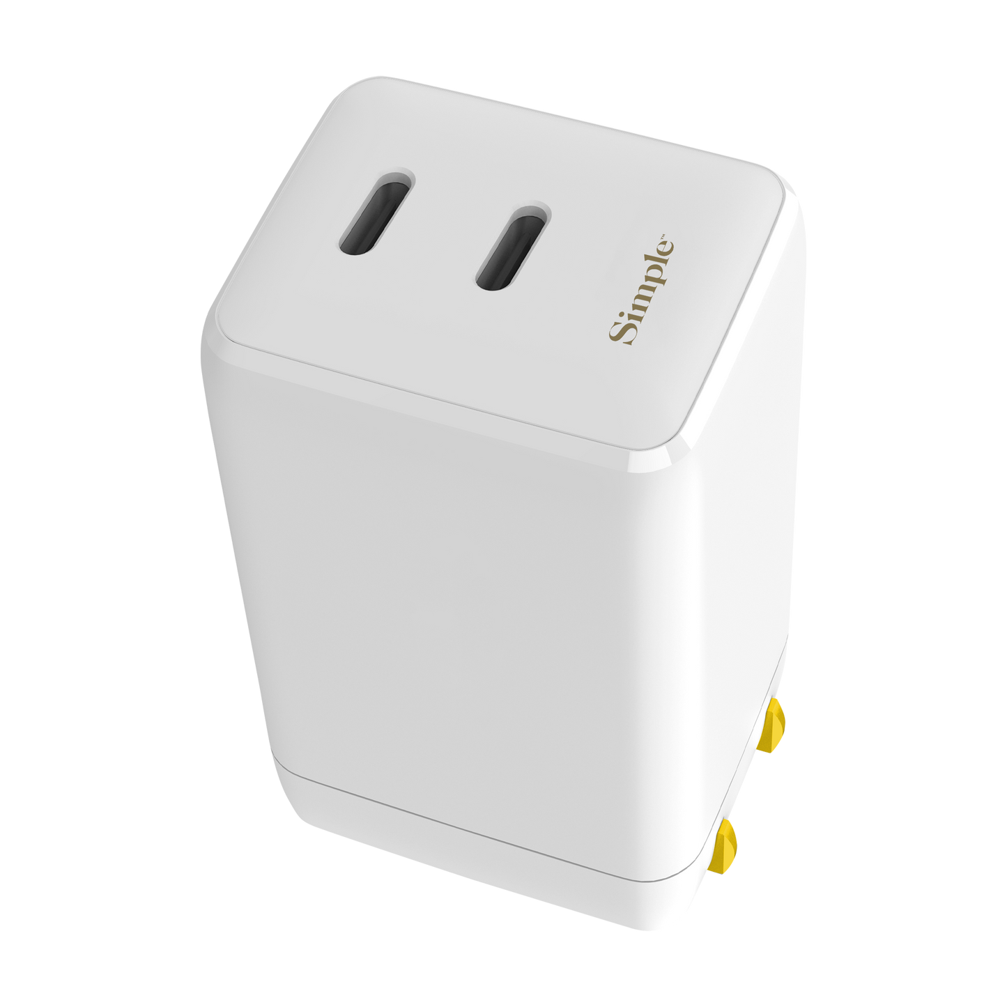 60W Dual USB-C GAN Folding Wall Charger