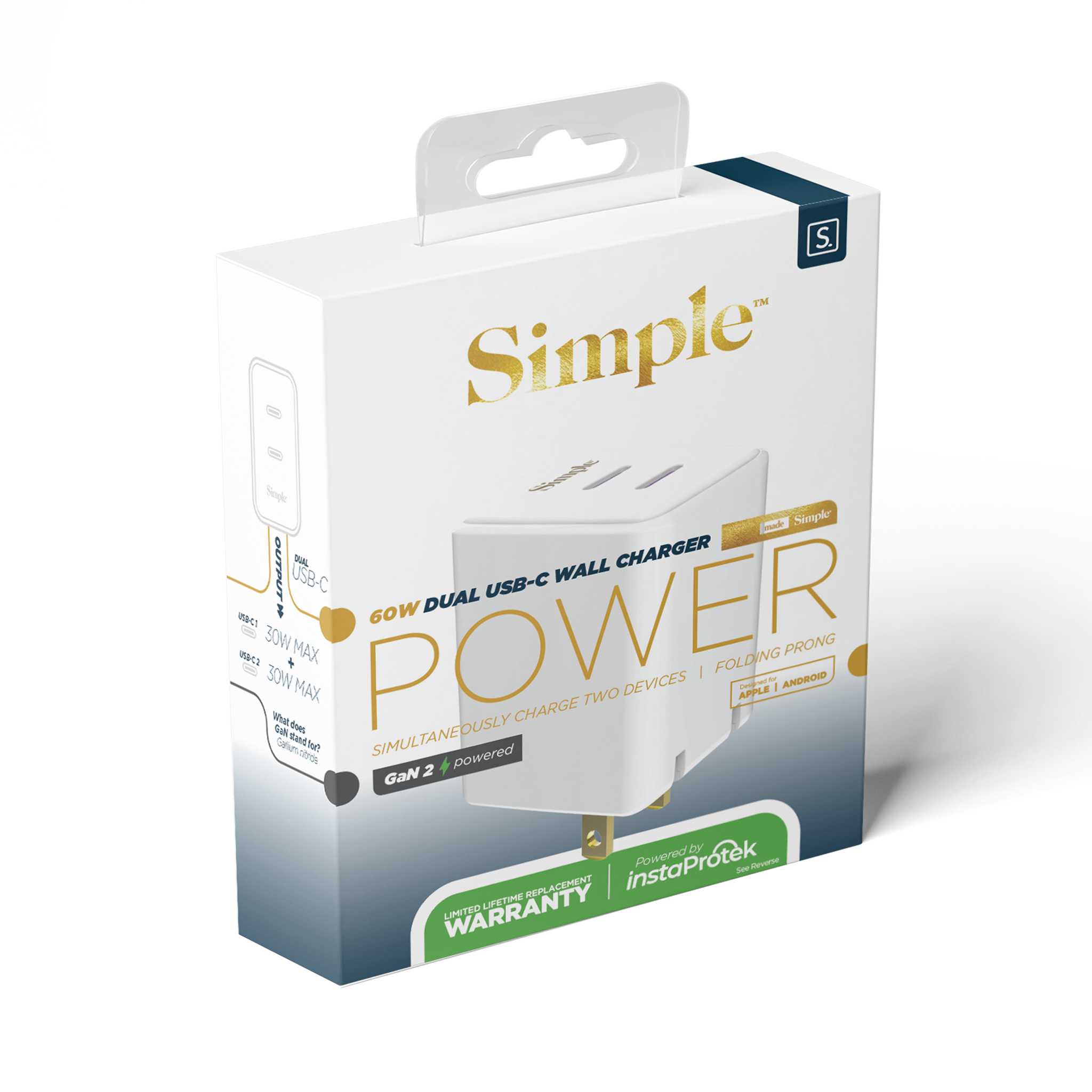 60W Dual USB-C Wall Charger - Main Image