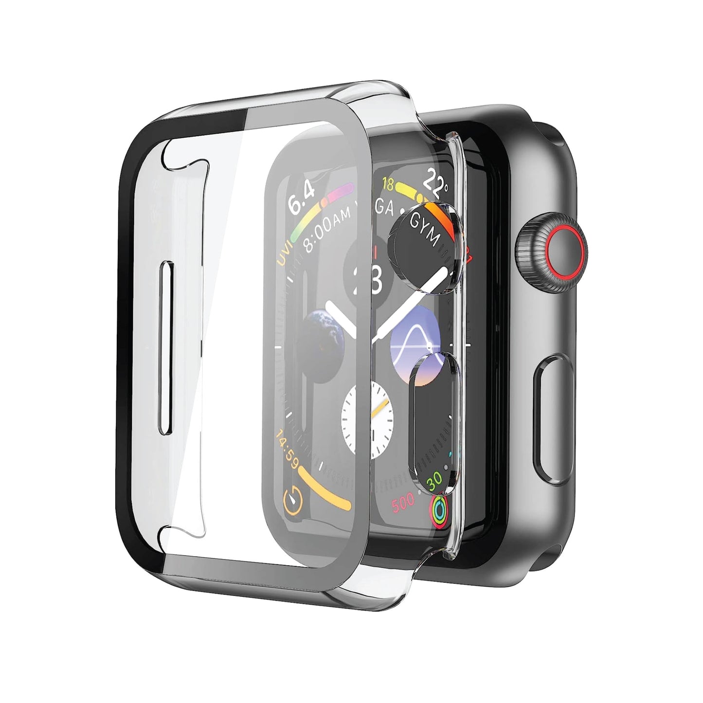 44mm Apple Watch Tempered Glass Protective Case with Screen Protector
