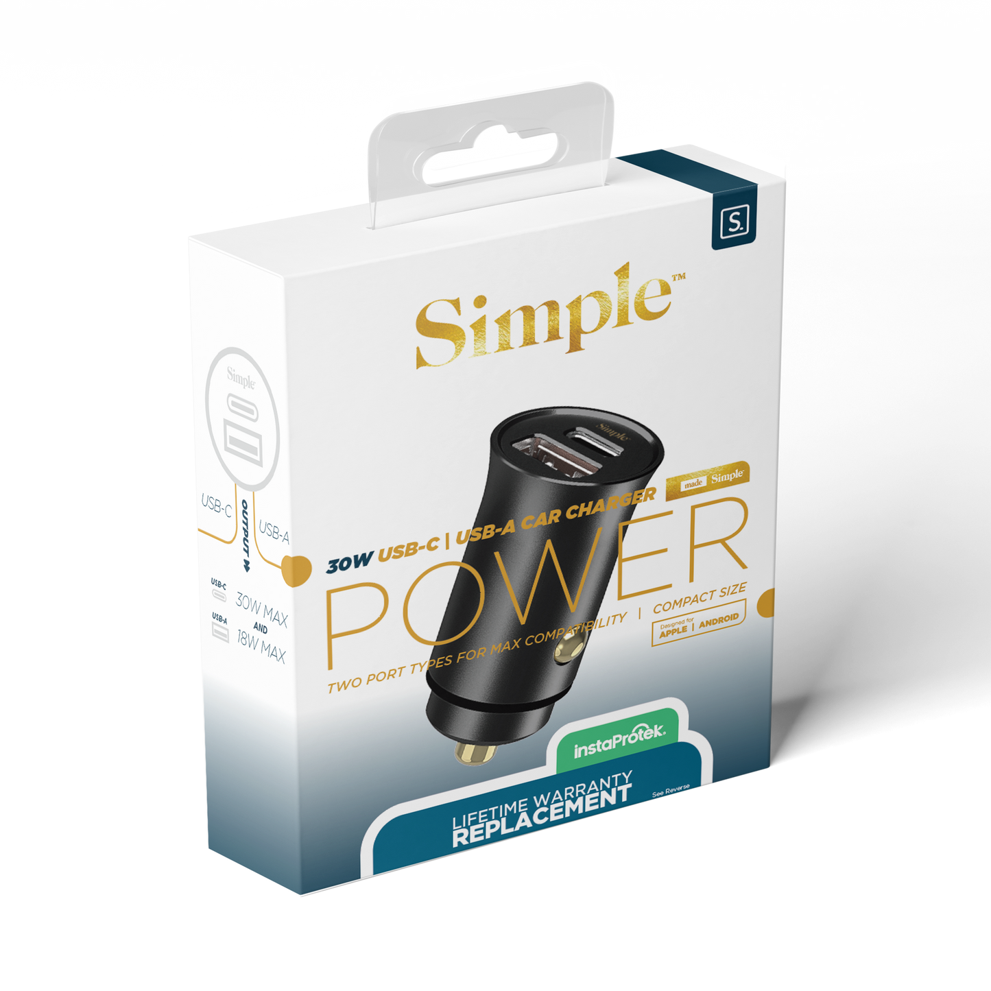 30W USB-C/USB-A Combo Car Charger