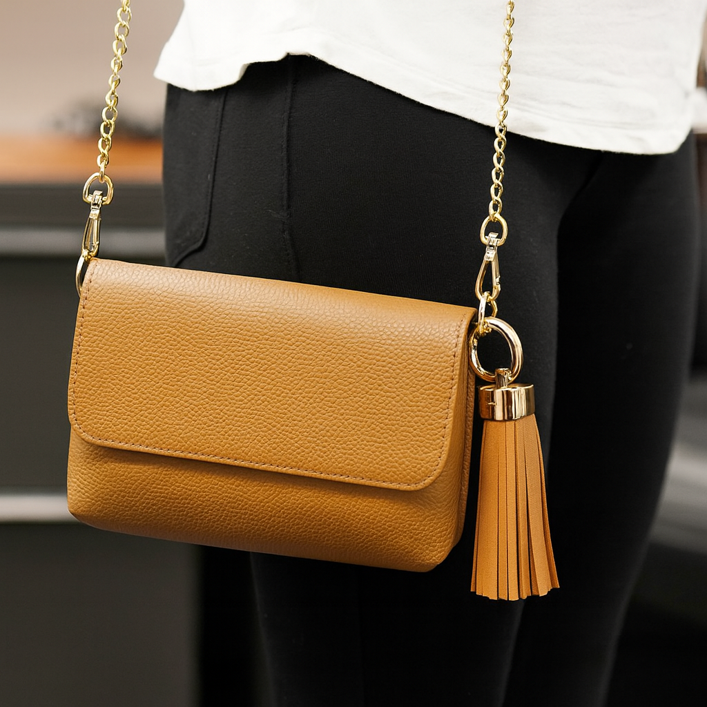 2,500 mAh Tassel Keyring Portable Charger - Brown