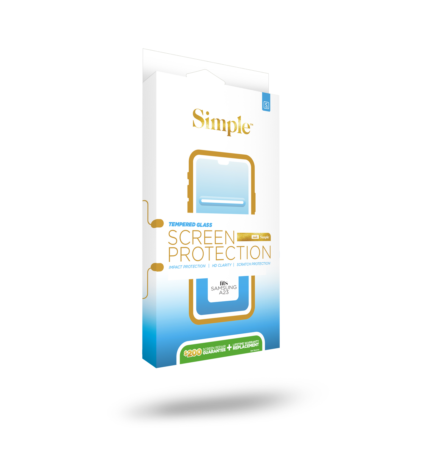 Samsung A23 Tempered Glass Screen Protector ($200 Coverage)