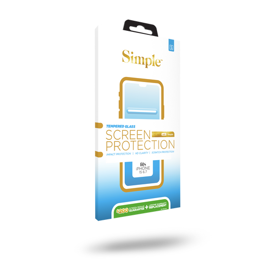iPhone 15 Plus / 15 Pro Max Tempered Glass Screen Protector ($200 Coverage - NO INSTALL TOOL))