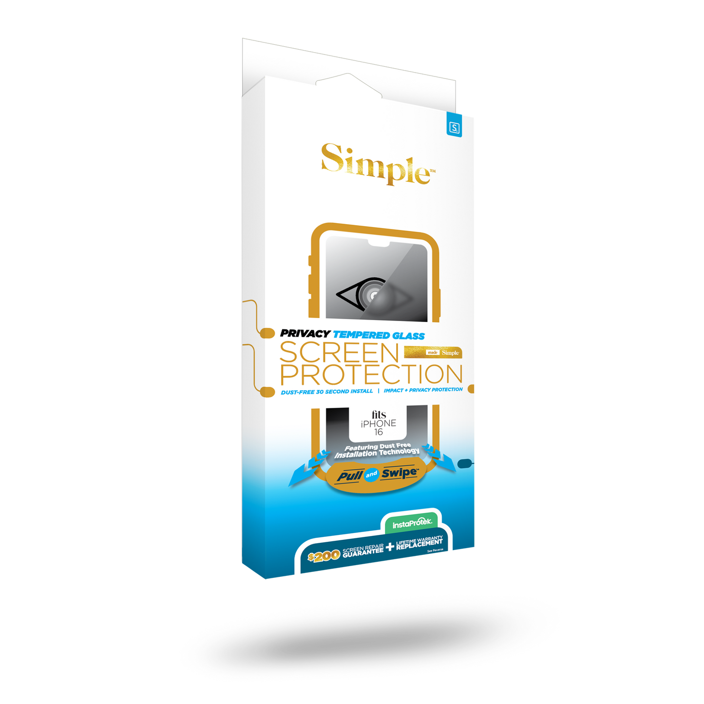 iPhone 16 PRIVACY Tempered Glass Screen Protector ($200 Coverage)