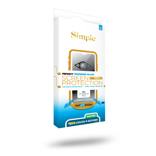 iPhone 16 Pro PRIVACY Tempered Glass Screen Protector ($200 Coverage)