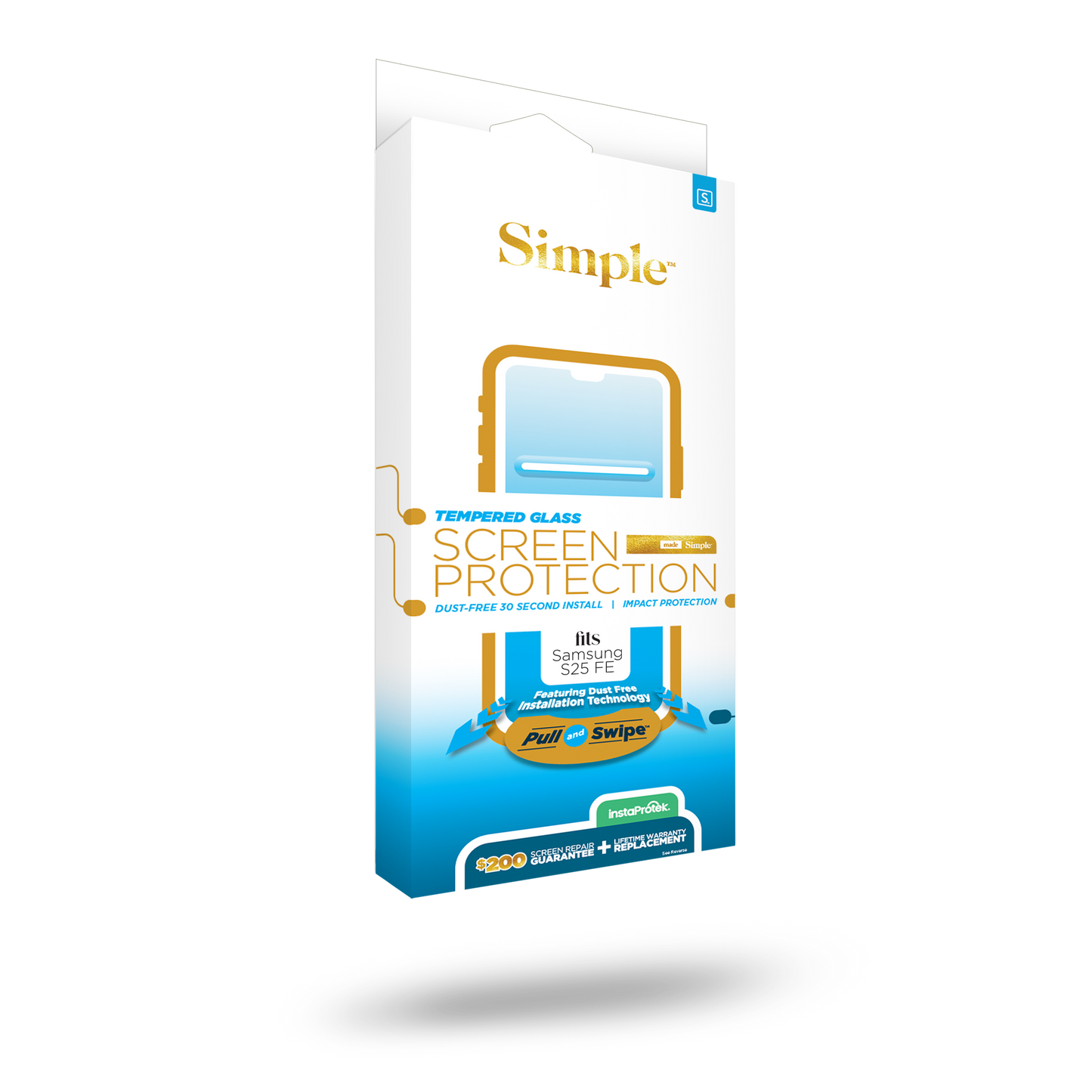 Samsung Galaxy S25 Edge Tempered Glass Screen Protector ($200 Coverage)