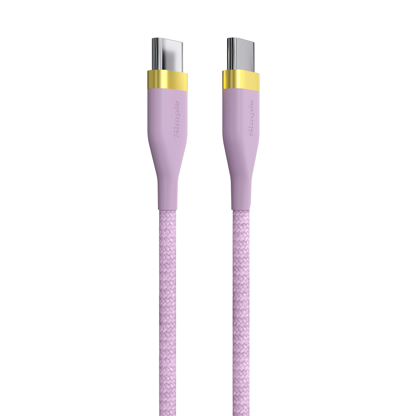 Purple Braided Fashion / 6 Ft - USB-C Cable with USB-C Connector