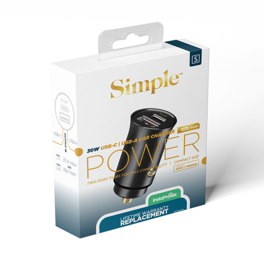 30W USB-C/USB-A Combo Car Charger
