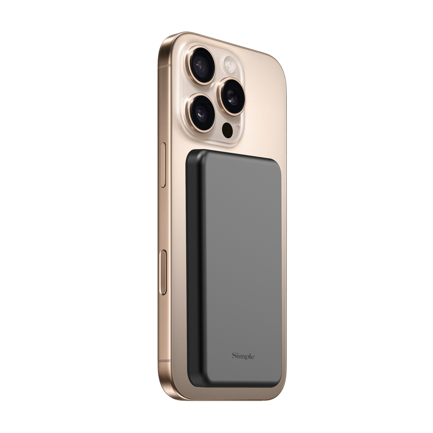 5,000mAh Magnetic Wireless Charging Battery - Simple Black