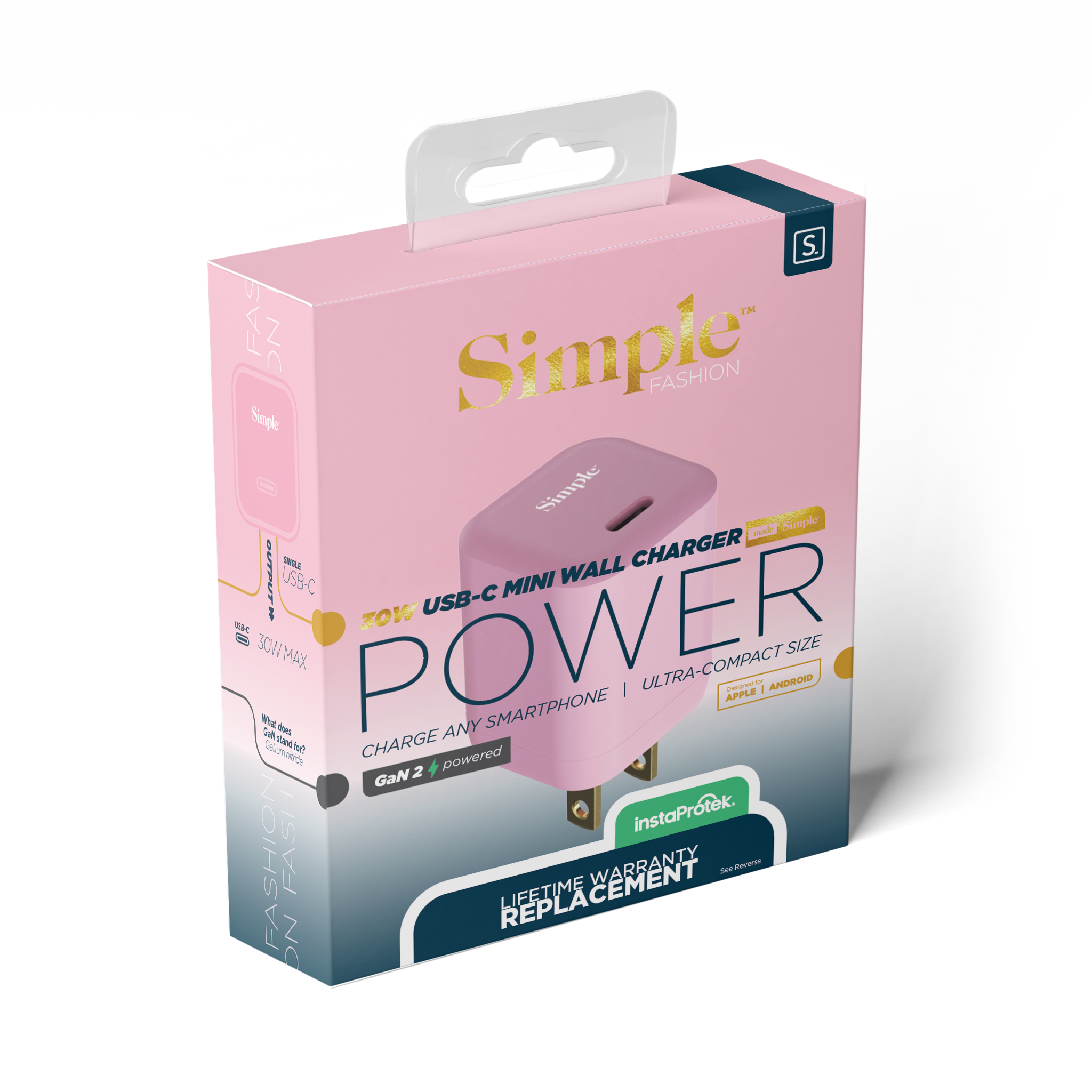 30W (Pink or Purple) Single USB-C Wall Charger – mysimpleus