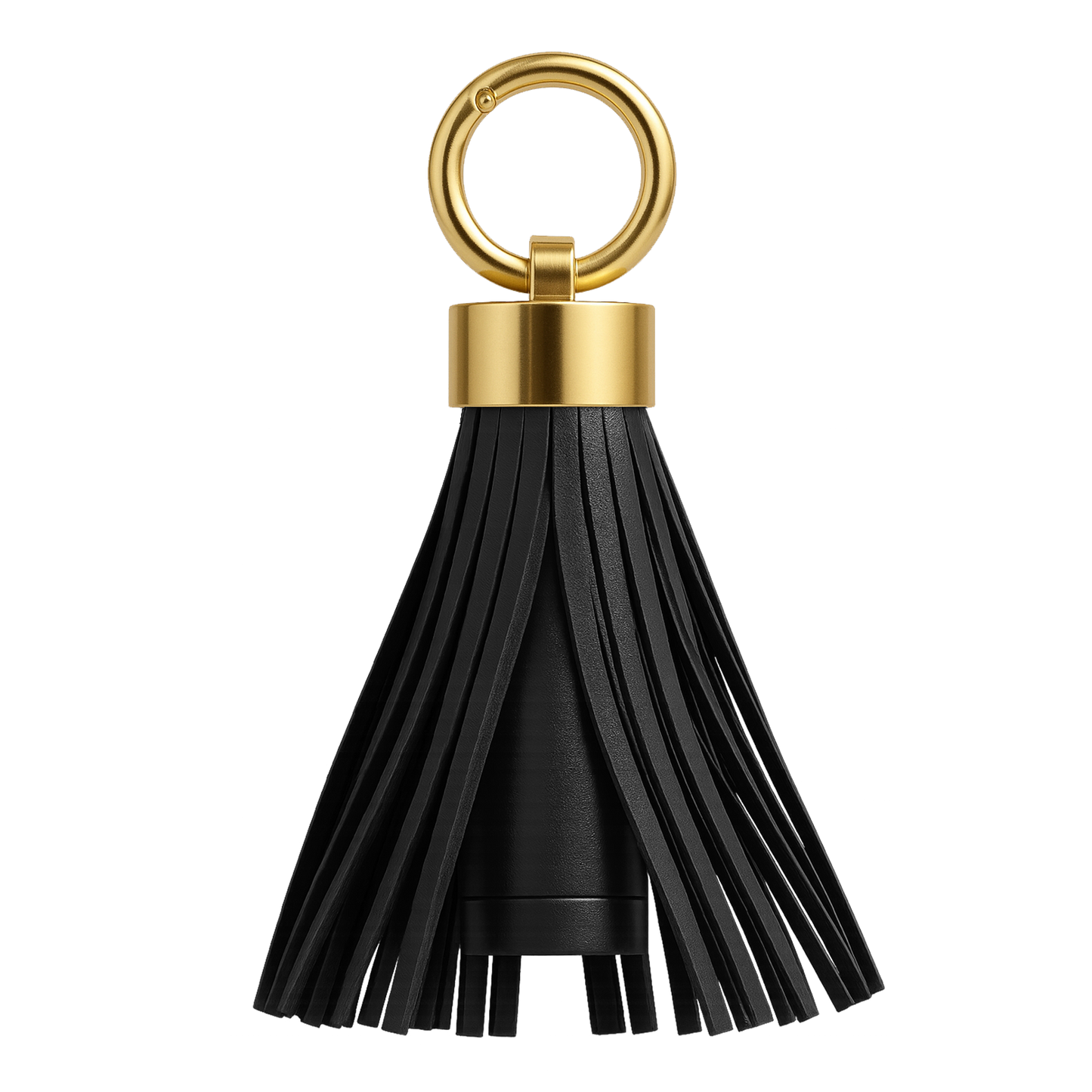2,500 mAh Tassel Keyring Portable Charger - Black