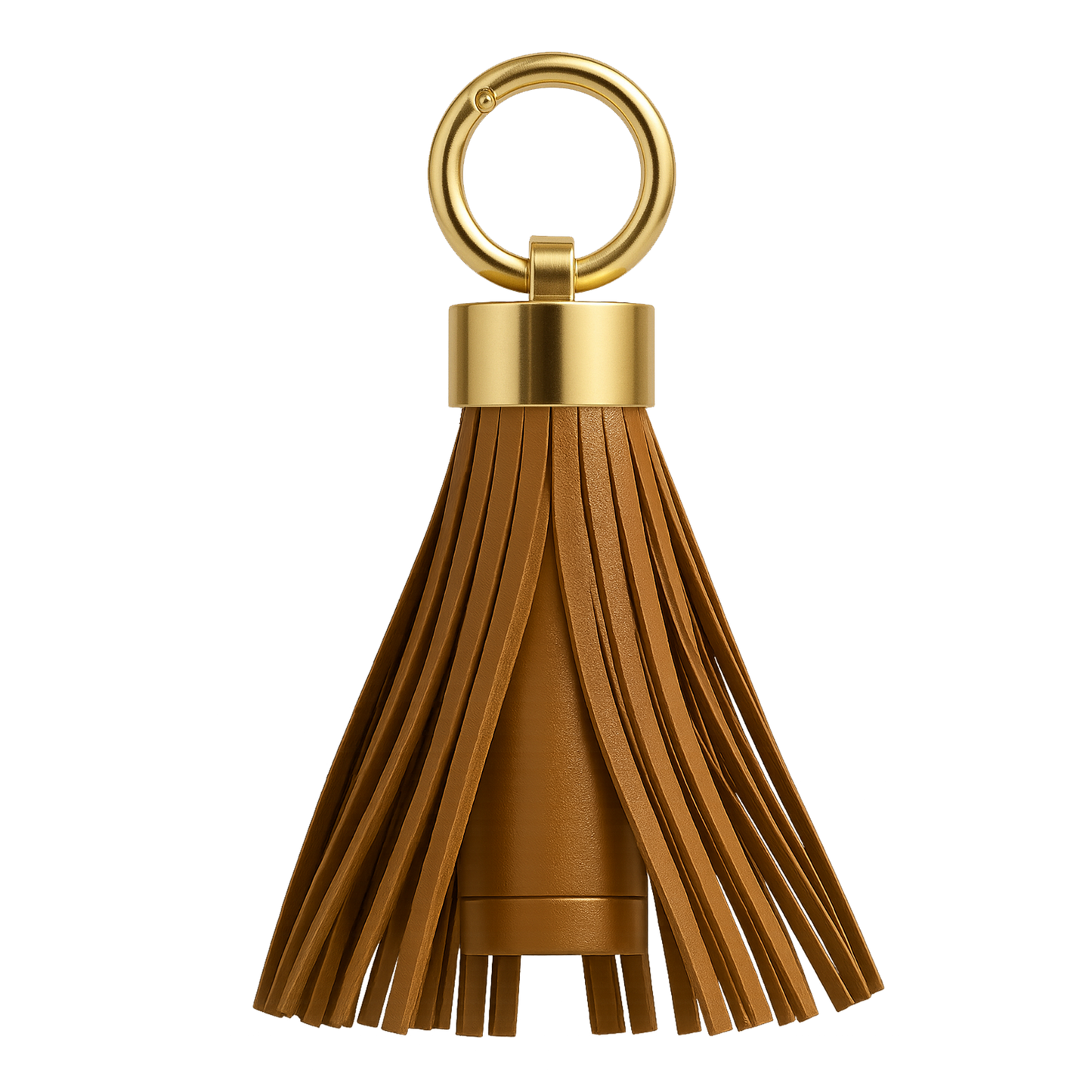 2,500 mAh Tassel Keyring Portable Charger - Brown